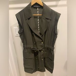 Zara Basics long double breasted vest size small